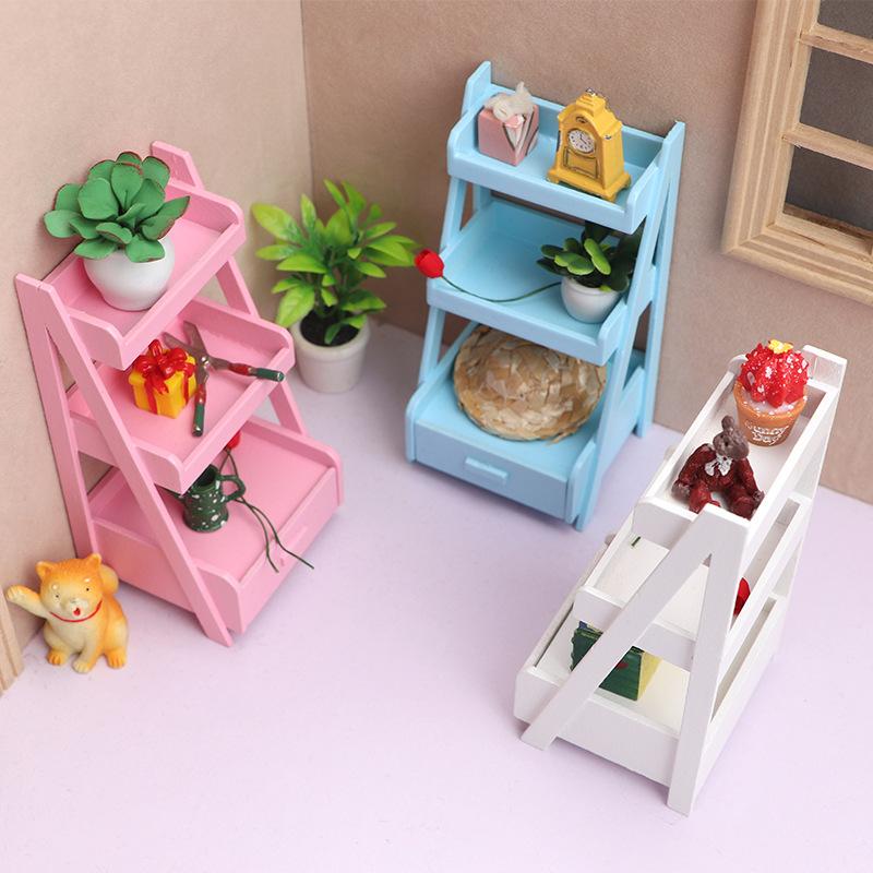 ドールハウス ミニチュア 家具 木製手作り木材植物スタンド