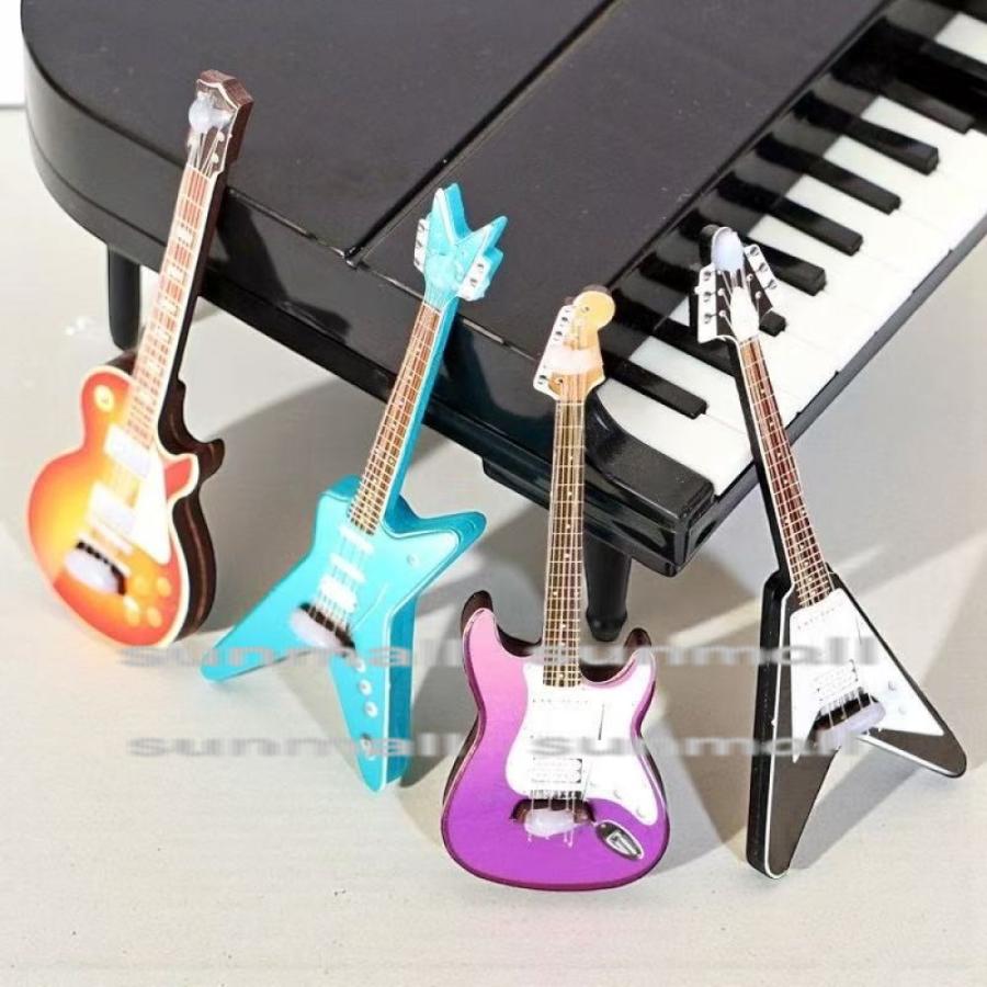 1点販売】【4タイプ選択】ミニチュア エレキギター ドールハウス・撮影