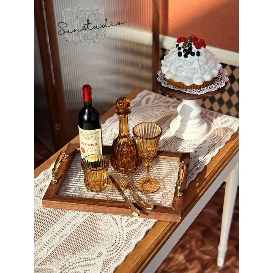 銀製ミニチュア　シャンパンとグラス 銀製ミニチュア シャンパンとグラス O