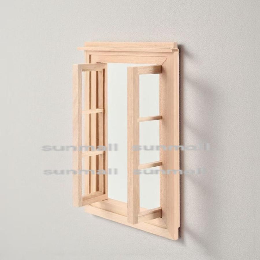 1点販売】【 9タイプから選べる】ミニチュア 木製ドア＆窓 未塗装