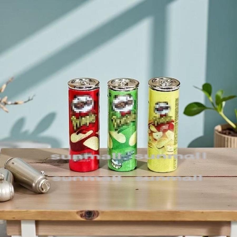 1セット3点販売】ミニチュア スナック缶風チューブ 3本セット（合金製 