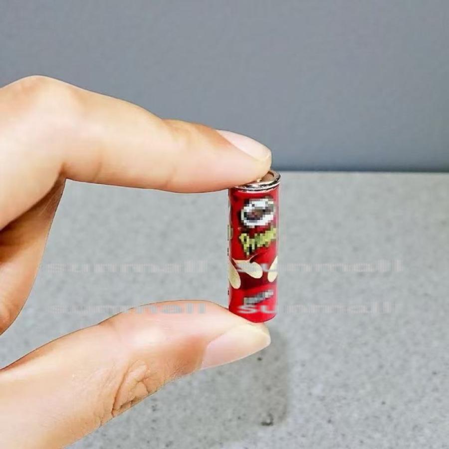 1セット3点販売】ミニチュア スナック缶風チューブ 3本セット（合金製 