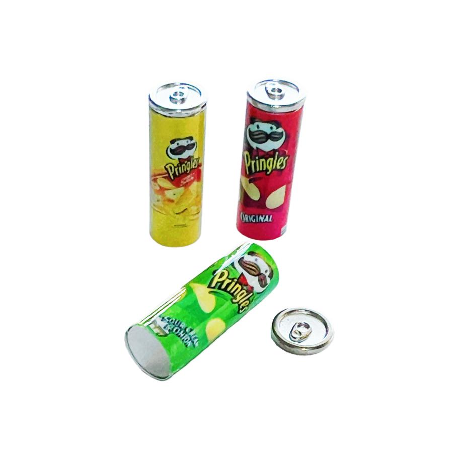 ミニチュア プリングルスのミニチュア缶ポテトチップス(3点セット 