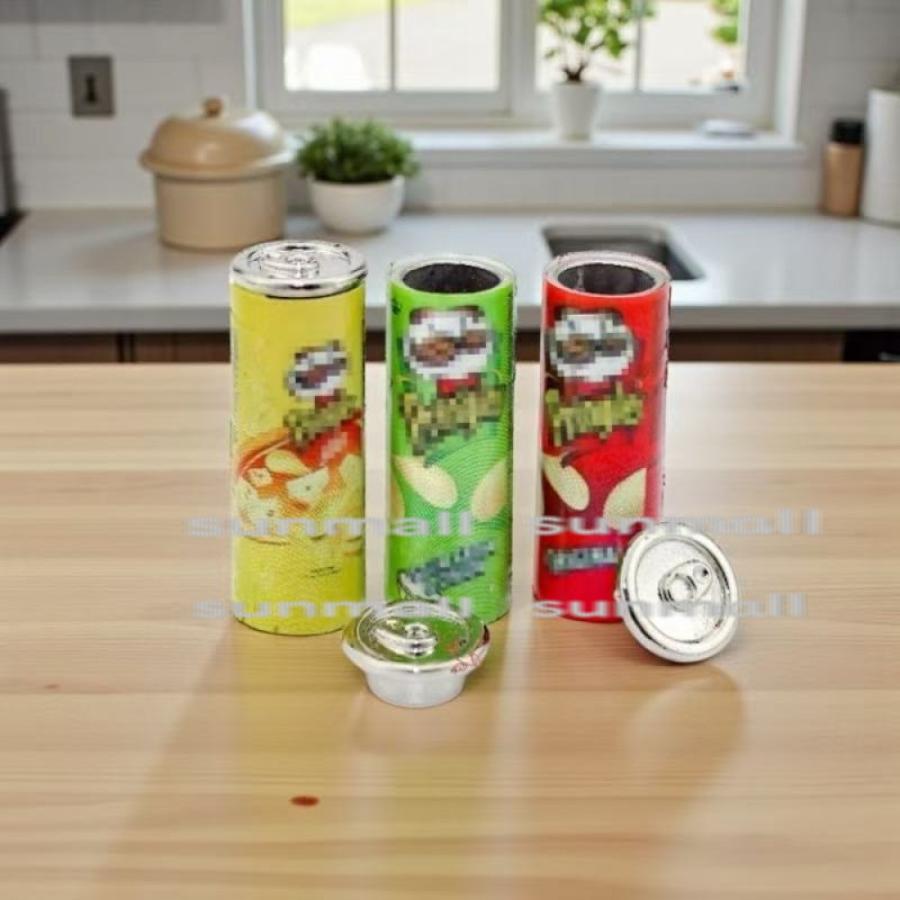1セット3点販売】ミニチュア スナック缶風チューブ 3本セット（合金製