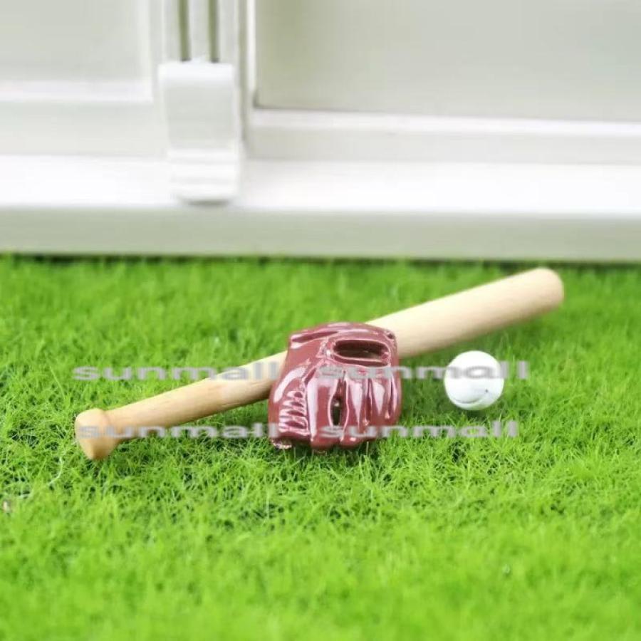 1セット3点販売】【2カラー選べる】ミニチュア野球セット（バット＋