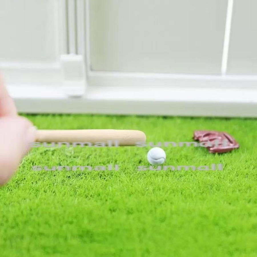 1セット3点販売】【2カラー選べる】ミニチュア野球セット（バット＋