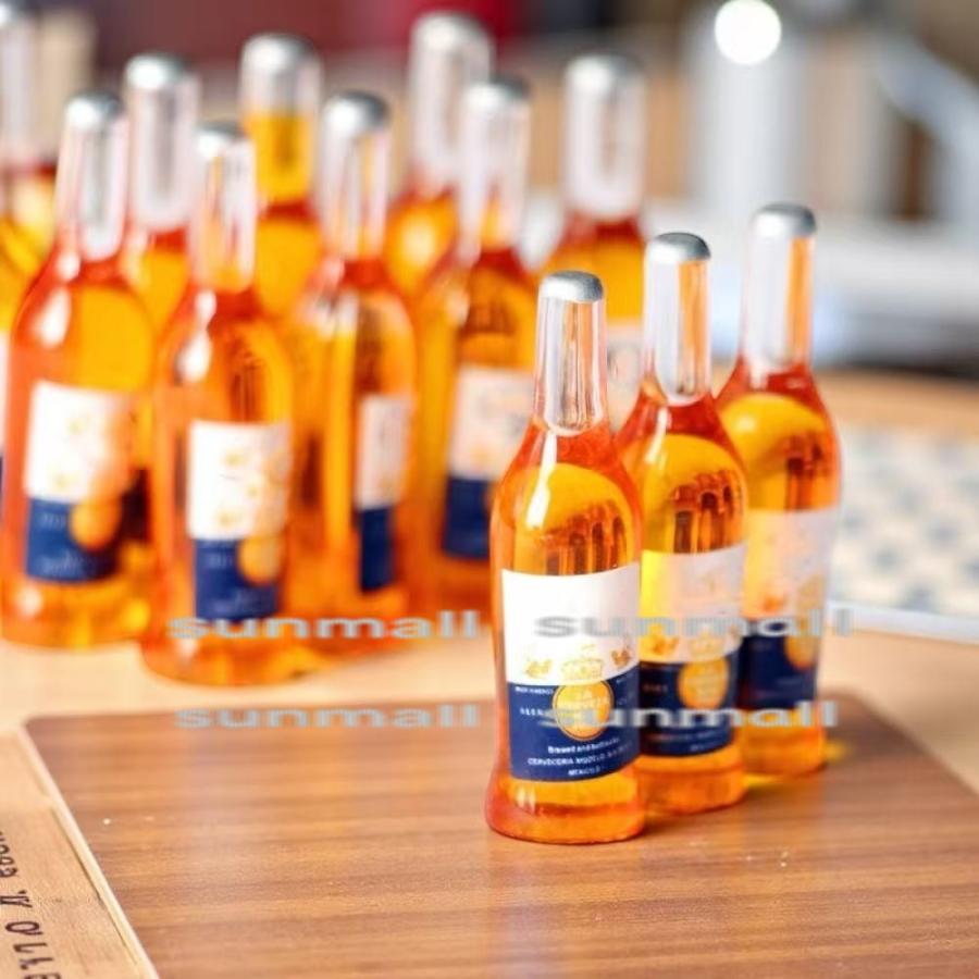 【kg,o】 ミニチュアボトル8本セット 1点のみ販売】ミニチュア ビールボトル ドールハウス用飲料模型