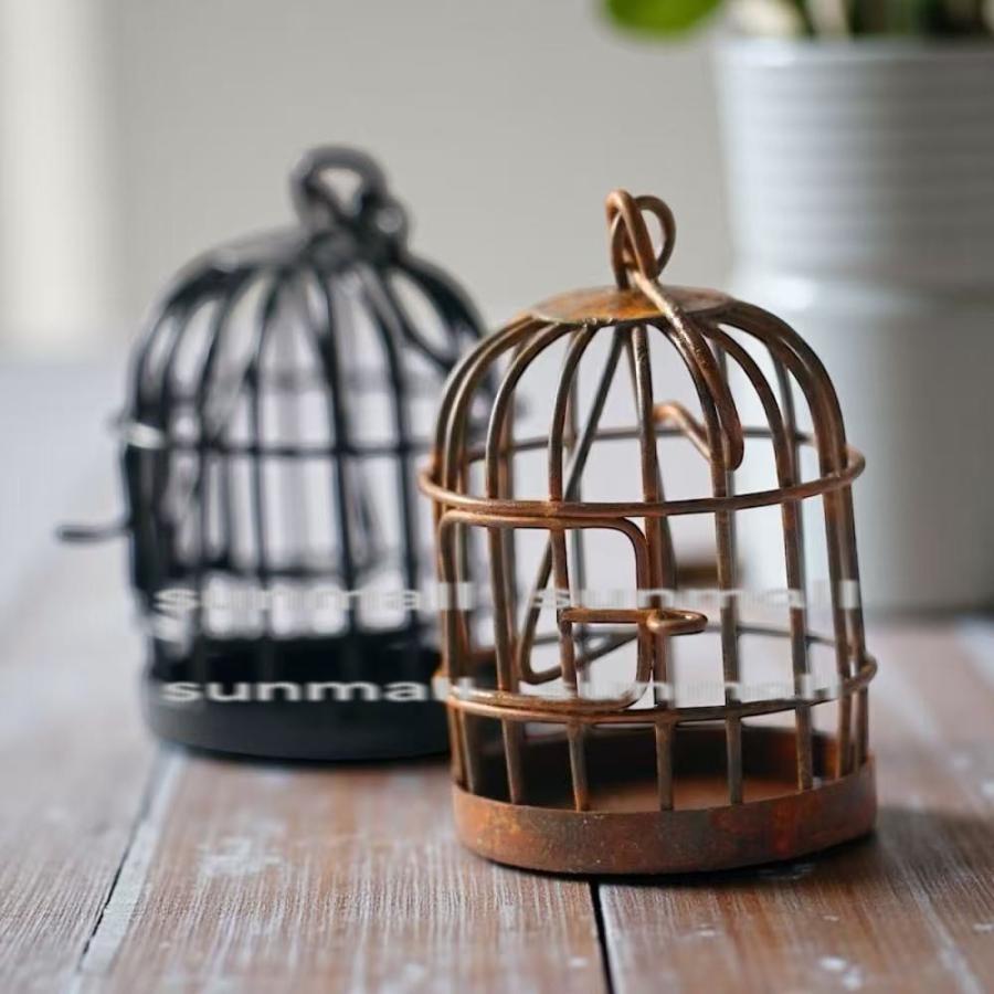 1点のみ販売】【2色から選べる】ミニチュア鳥かご アンティーク風