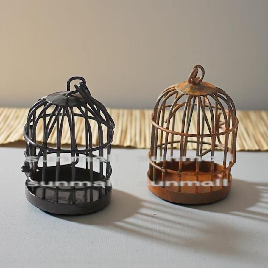 1点のみ販売】【2色から選べる】ミニチュア鳥かご アンティーク風