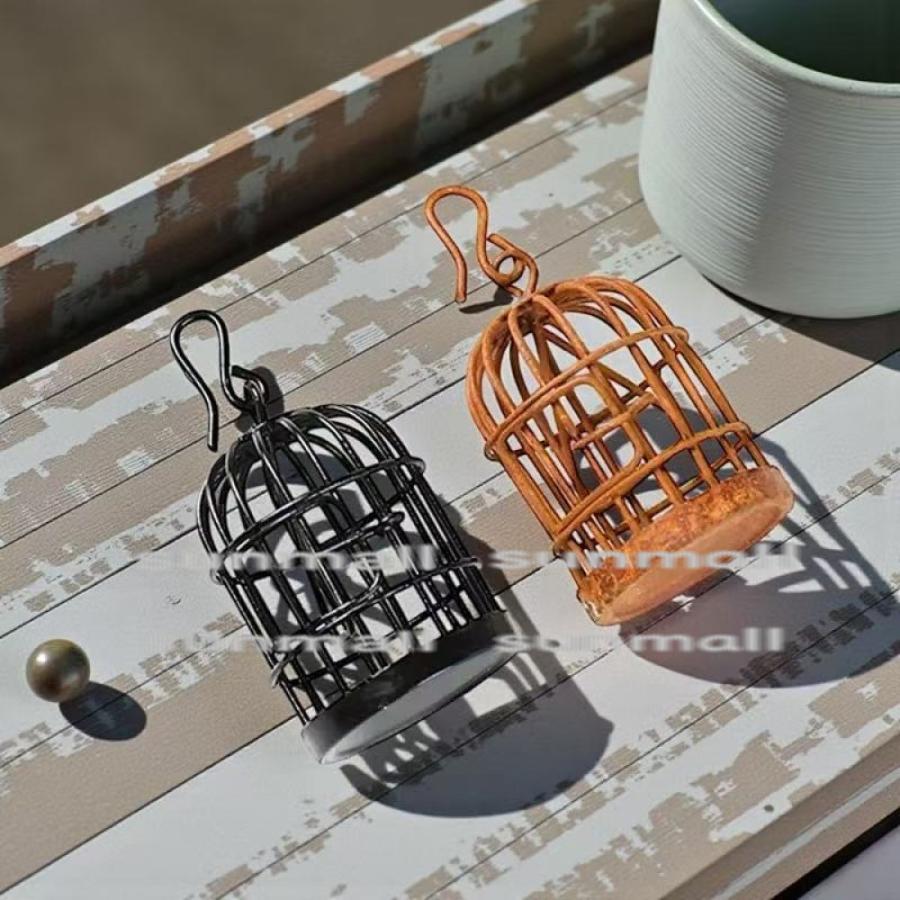 1点のみ販売】【2色から選べる】ミニチュア鳥かご アンティーク風