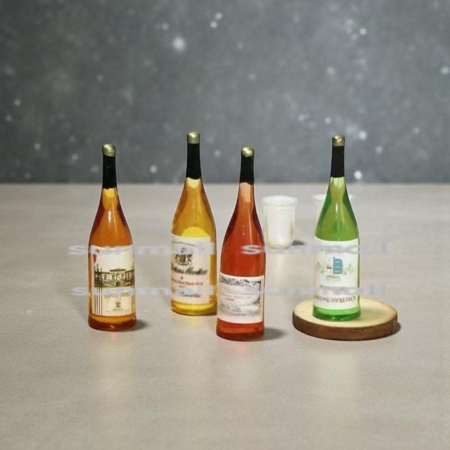 1点販売】【選べる4色】ミニチュア ワイン風ボトル 1点販売 ドール