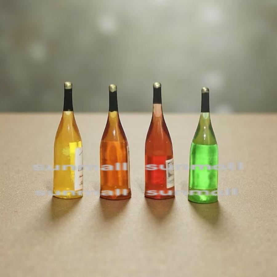 1点販売】【選べる4色】ミニチュア ワイン風ボトル 1点販売 ドール