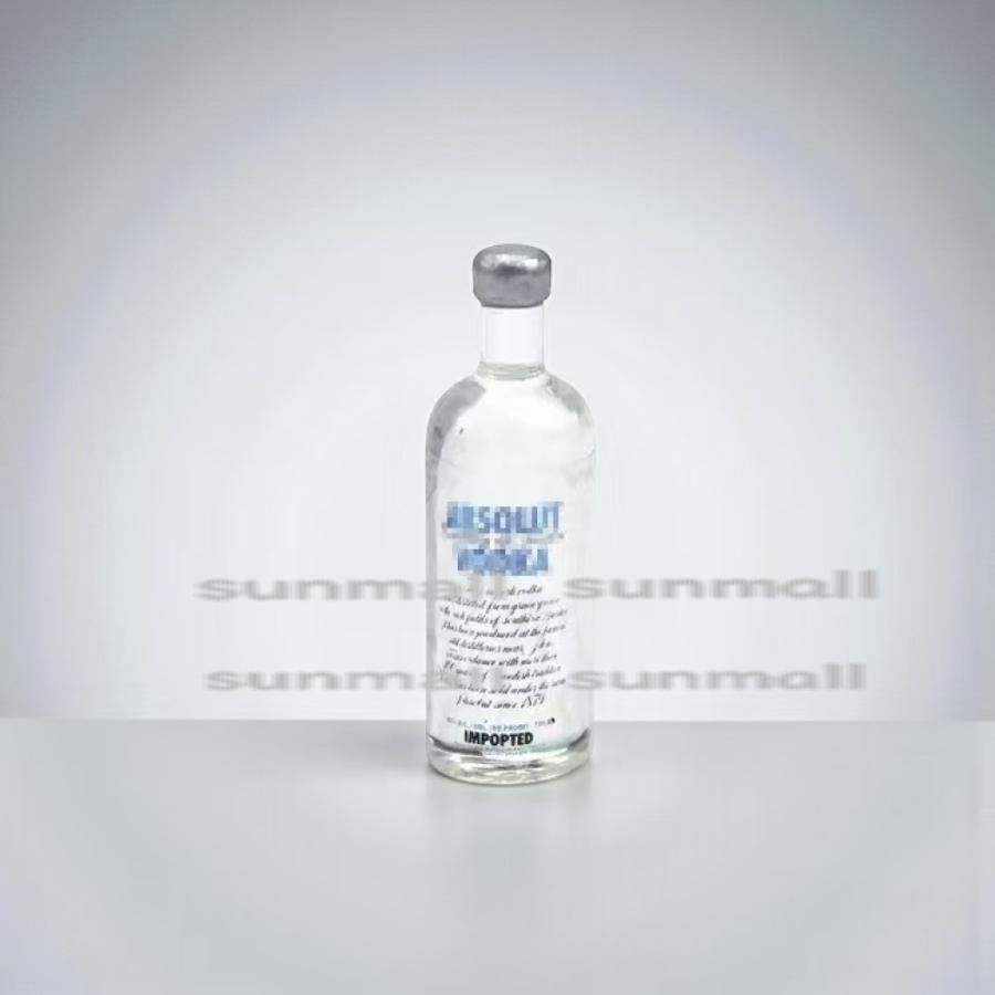 1点販売】ミニチュア アルコールボトル風オブジェ クリア樹脂ミニ