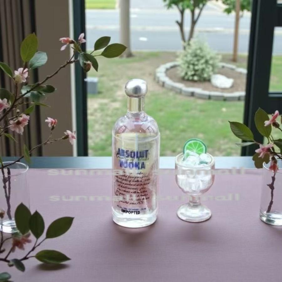 1点販売】ミニチュア アルコールボトル風オブジェ クリア樹脂ミニ