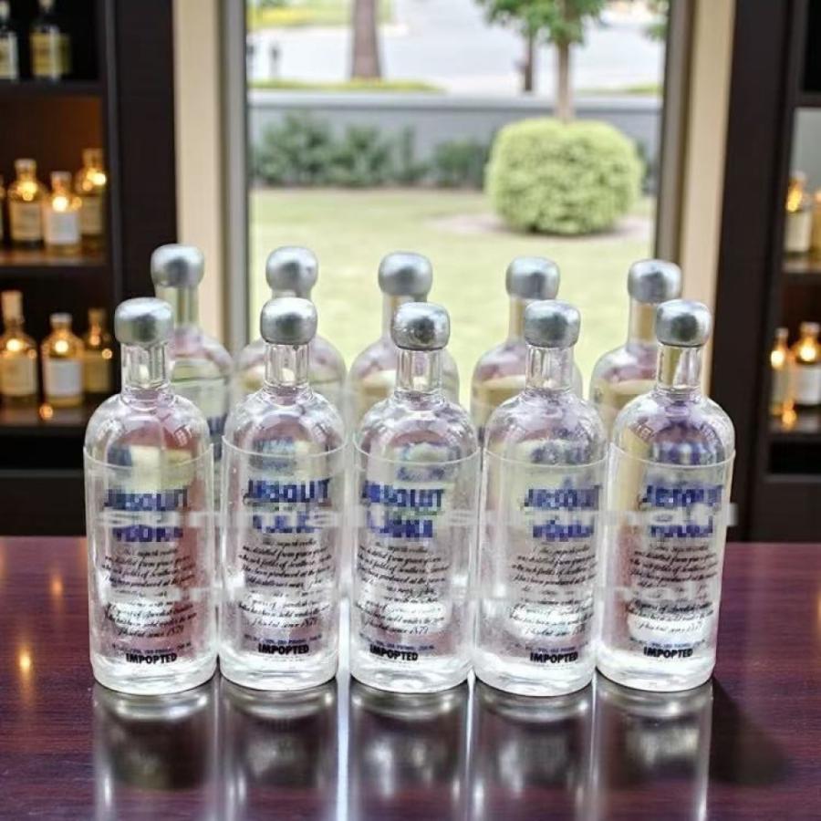 1点販売】ミニチュア アルコールボトル風オブジェ クリア樹脂ミニ