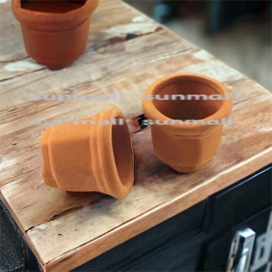 1点販売】【4タイプ選択】ミニチュア素焼き陶器 花鉢・壺 選べる4