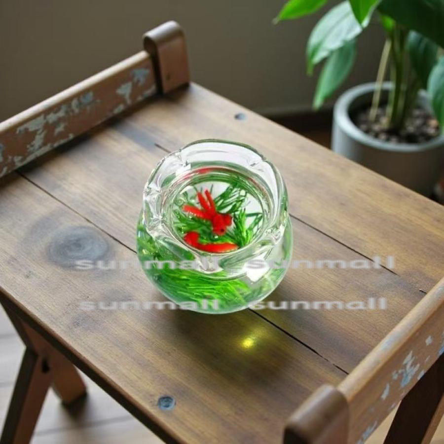 ミニチュア、ドールハウスにも♡お祭り金魚オーダーページ 1点販売】【3色を選択できる】選べる3色 金魚入りミニチュアガラス鉢
