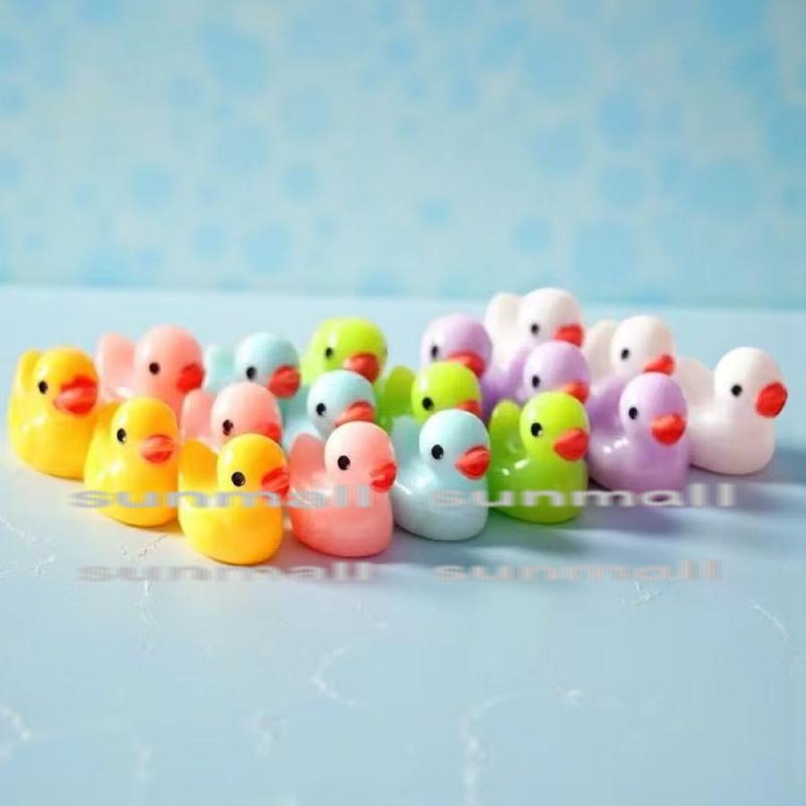 1点販売】【6色から選べる】ミニチュア アヒル フィギュア 指先サイズ