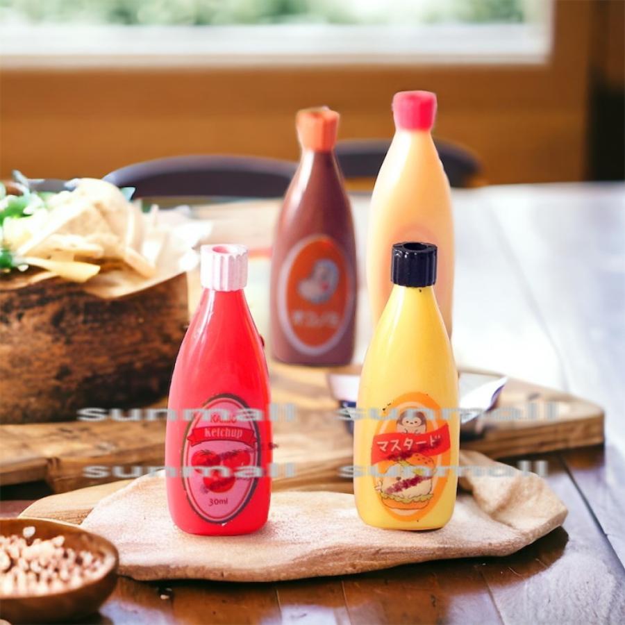 1点販売】【選べる4タイプ】ミニチュア調味料ボトル（ケチャップ