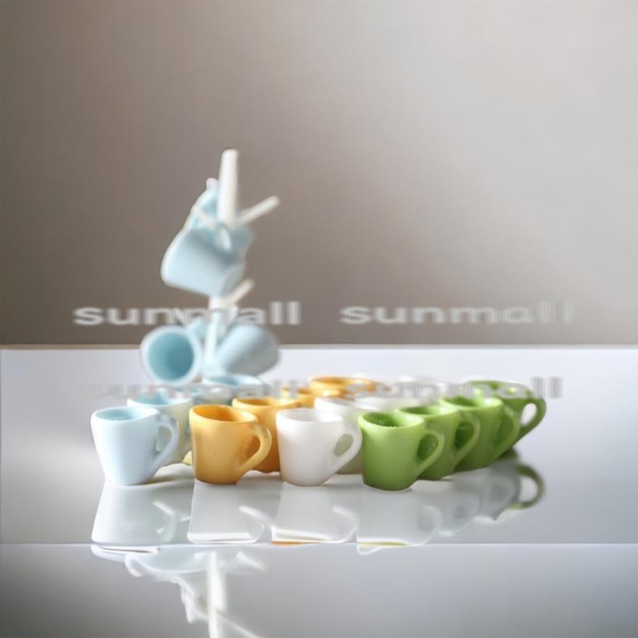 カップ2個 or スタンド1点）ミニチュアマグカップ 2点セット スタンド1