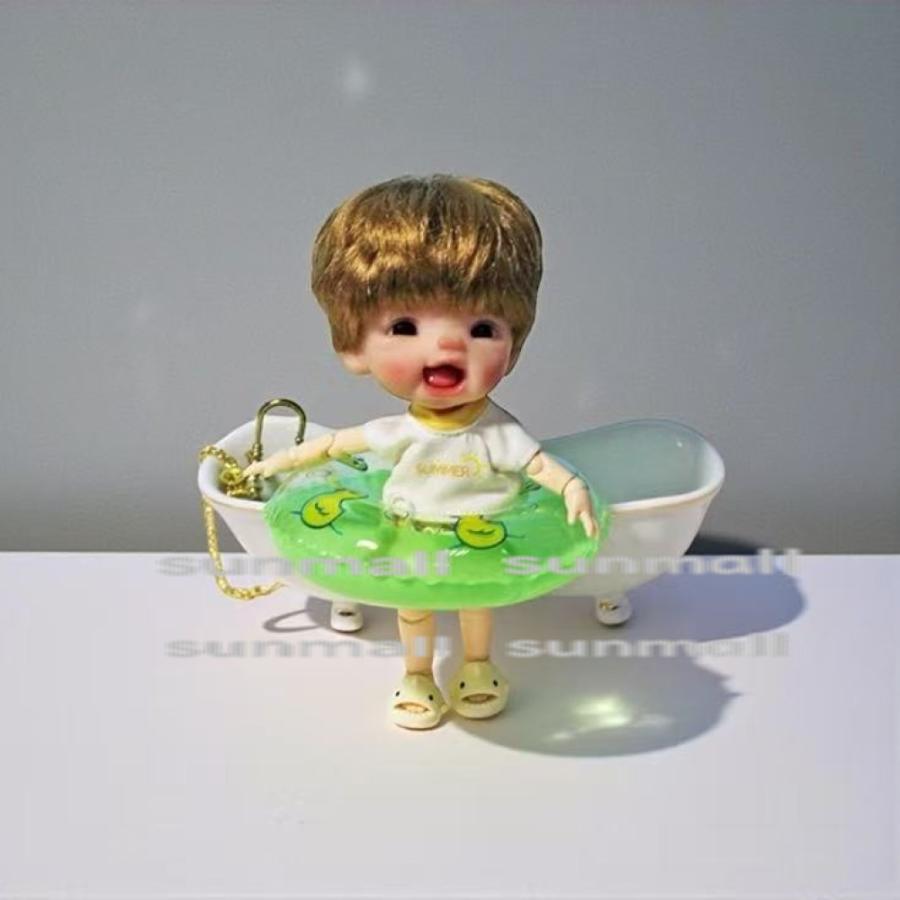 1点販売】【5色を選択できる】ミニチュア浮き輪 アヒル柄 ドール用 