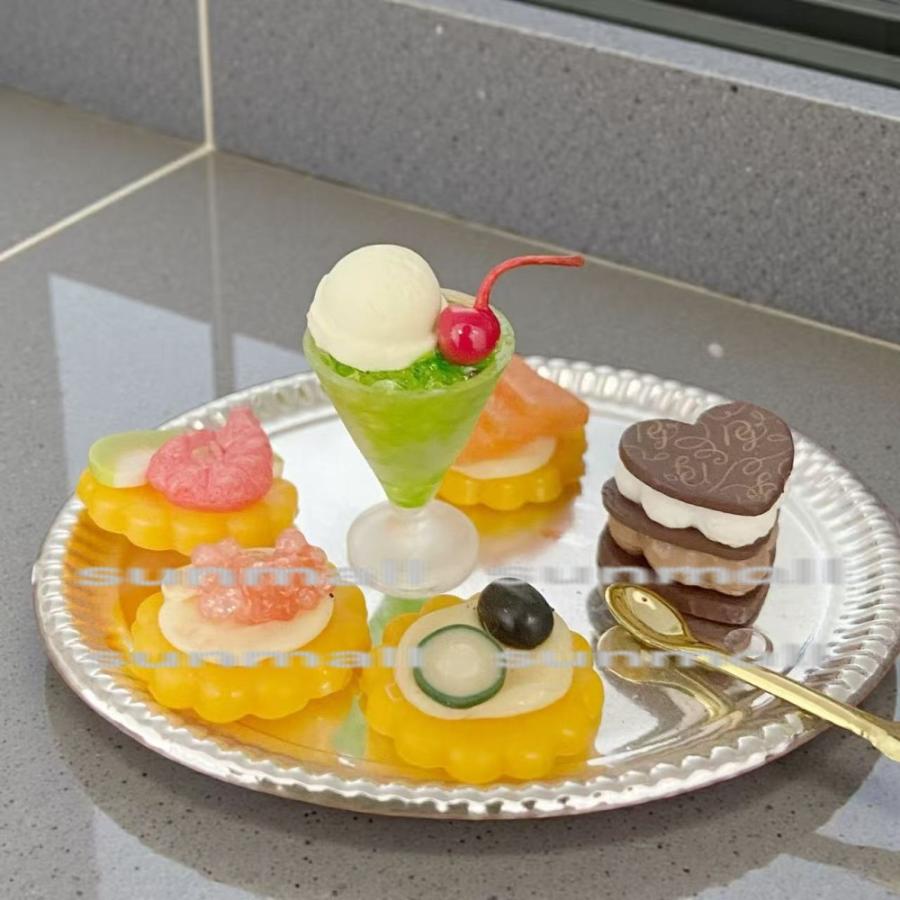 1点販売】ミニチュア メロンソーダフロート さくらんぼ付き｜ドール