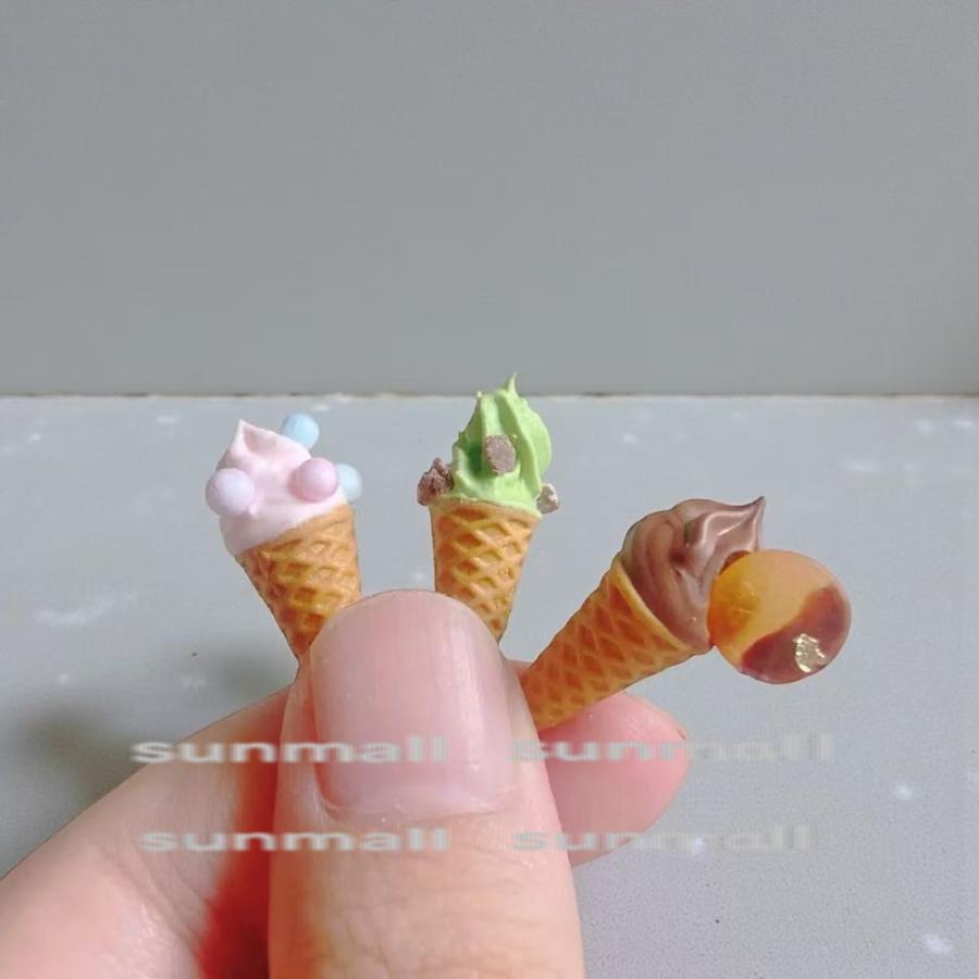 1点販売】【5タイプ選択】ミニチュア アイスクリーム＆スタンド