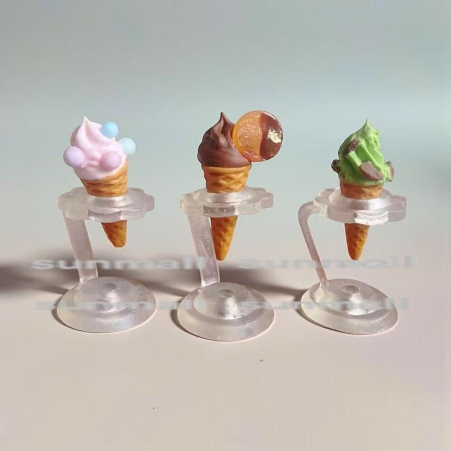 1点販売】【5タイプ選択】ミニチュア アイスクリーム＆スタンド 