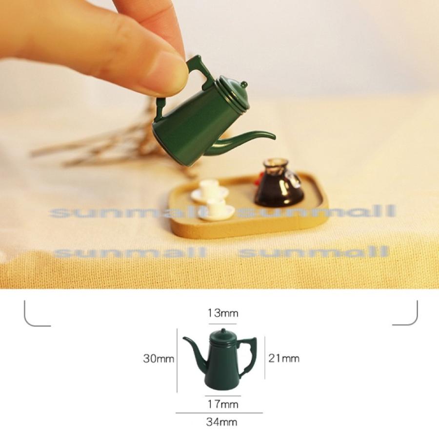 1点販売】【5色を選択できる】ミニチュアクラシックケトル＆コーヒー