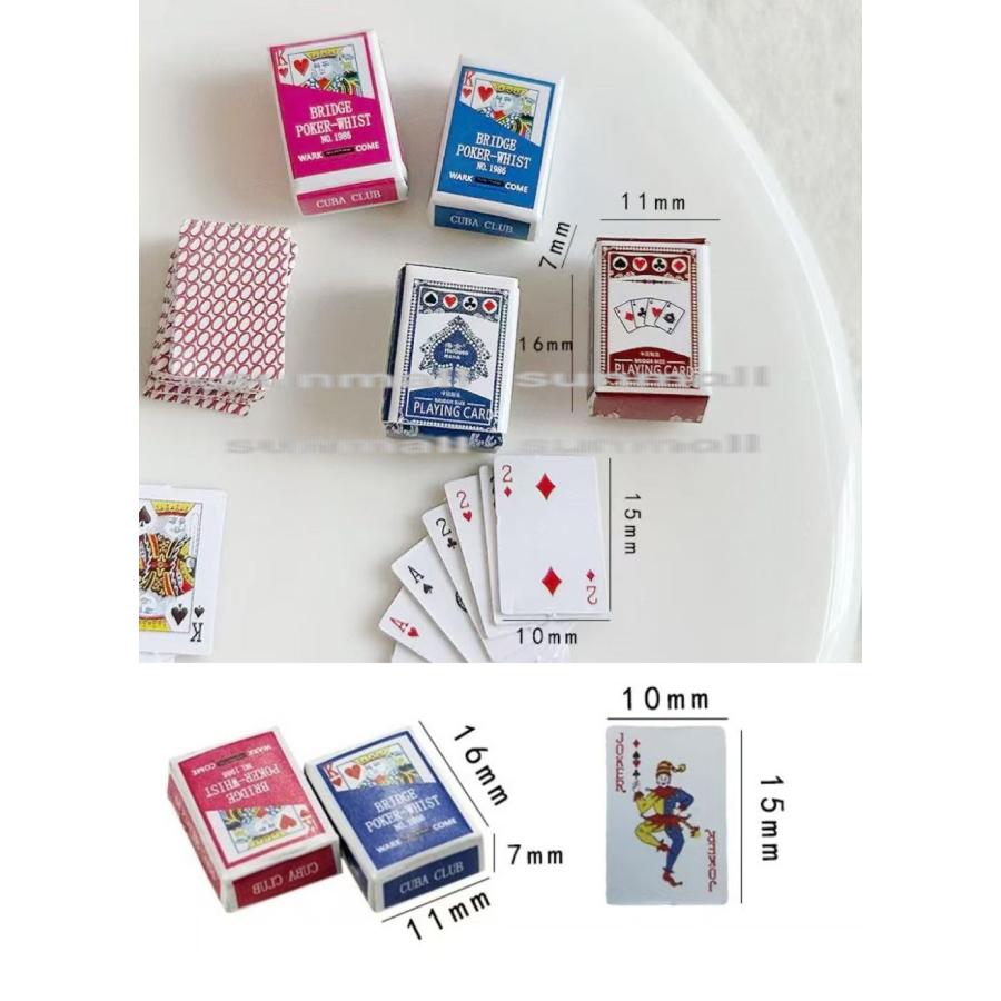 1点販売】【2タイプを選択】ミニチュアトランプセット ドールハウス