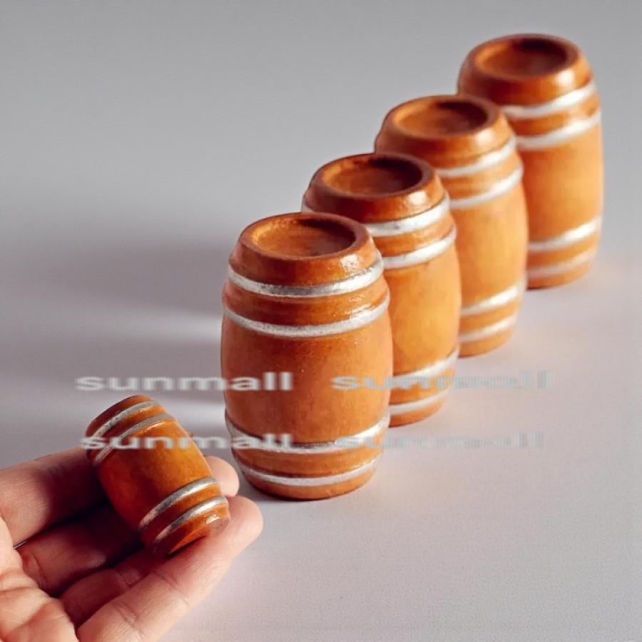 1点のみ販売】ミニチュア 木製樽 1点販売 1/12スケール対応 ウッド