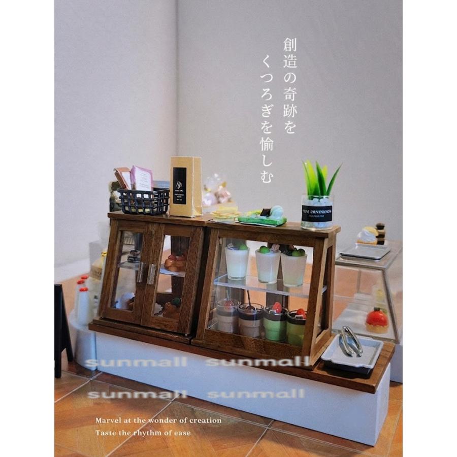1点販売】【2色/2タイプから選択可能】ミニチュア展示棚 ショーケース