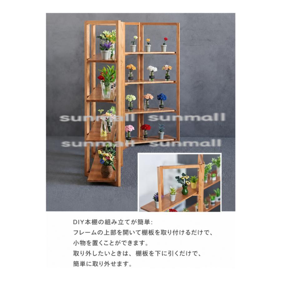 1点のみ販売】【3色選択可】【Lサイズ】ミニチュア本棚 DIY組立式 木製