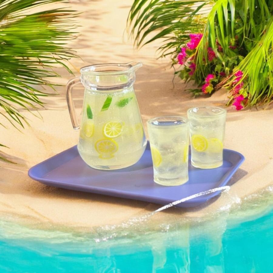 1セット3点入れ）ミニチュアレモン水ドリンクセット ドールハウス用