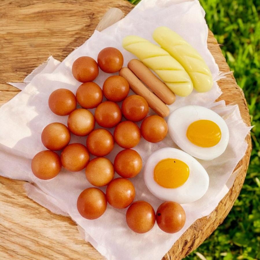 1セット26点入れ）ミニチュアホットプレート用食品セット（タコ焼き 
