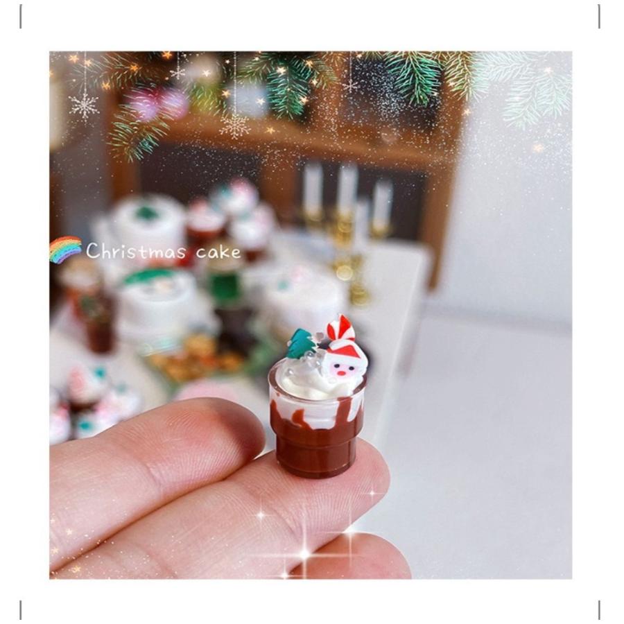 1点）ミニチュアクリスマス飾り生クリームたっぷりアイスココア ドール
