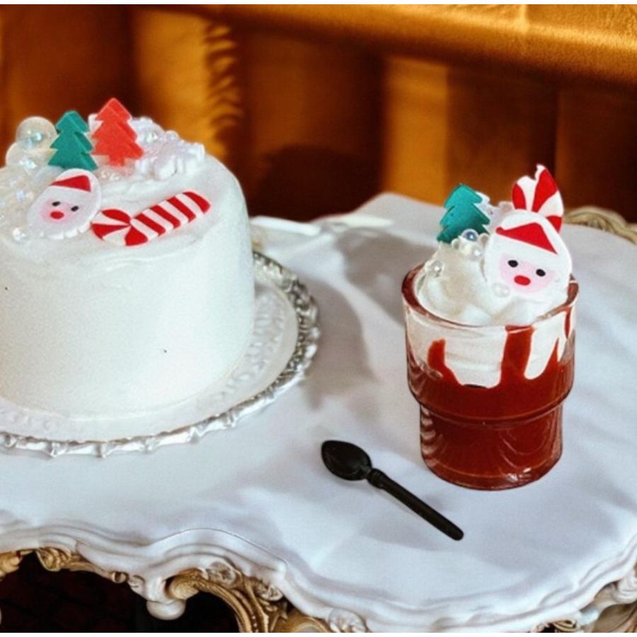 1点）ミニチュアクリスマス飾り生クリームたっぷりアイスココア ドール