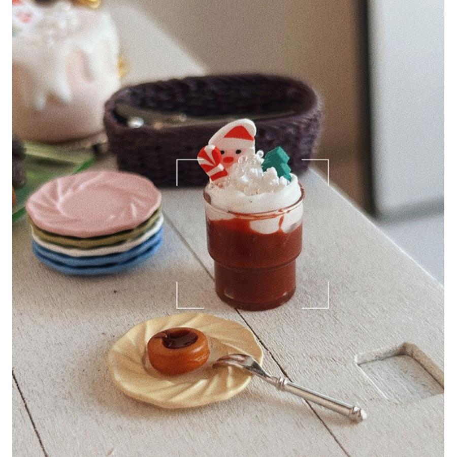 1点）ミニチュアクリスマス飾り生クリームたっぷりアイスココア ドール
