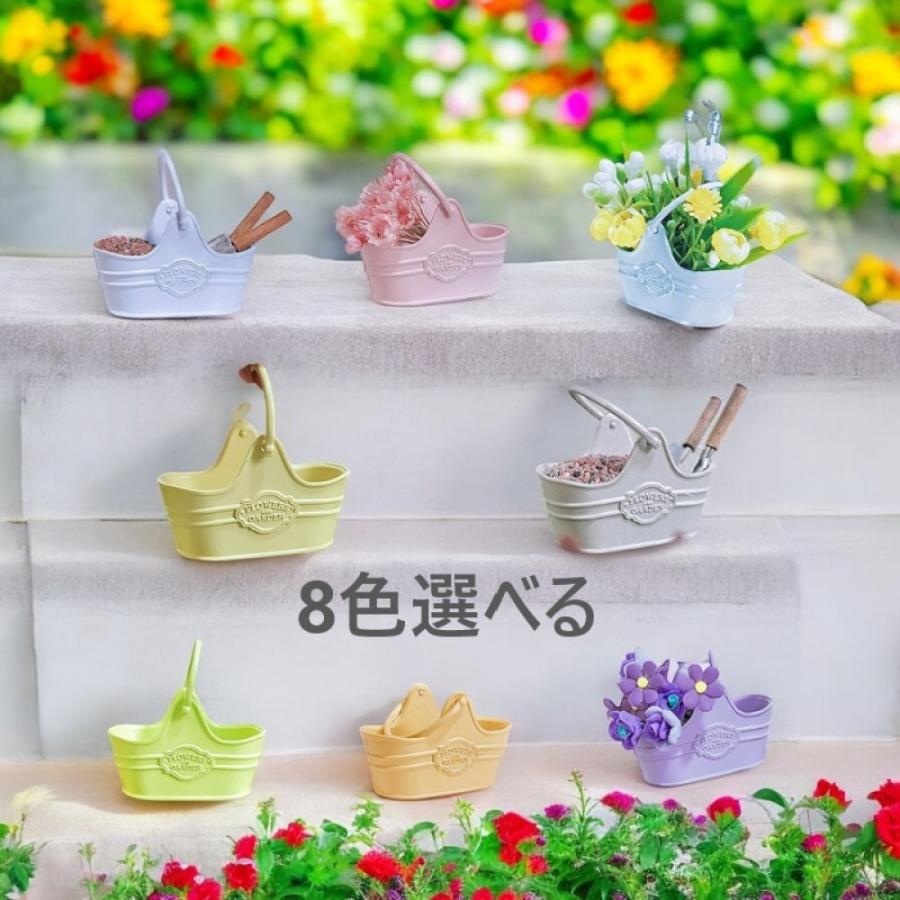 1点）ミニチュアカラフルバケツセット 合金製 8色選べる 可愛い収納
