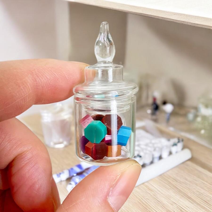 1セット）ミニチュアシーリングワックスセット（封蝋スタンプ