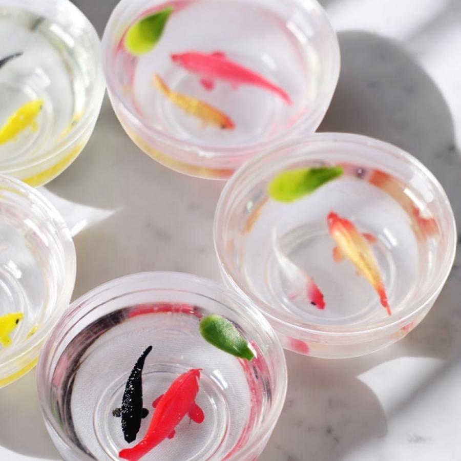 1点【ランダム・指定不可】)ミニチュア 金魚鉢（錦鯉付き）透明感抜群