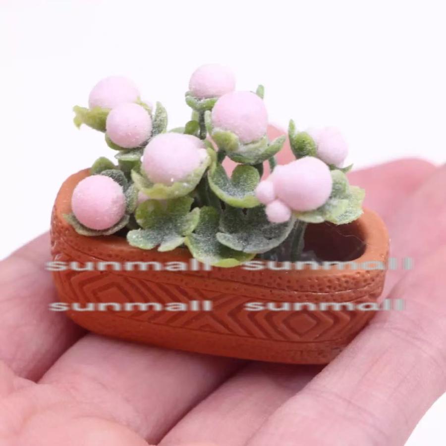 1点販売】【選べる4色】ドールハウス用ミニチュアベリー鉢植え