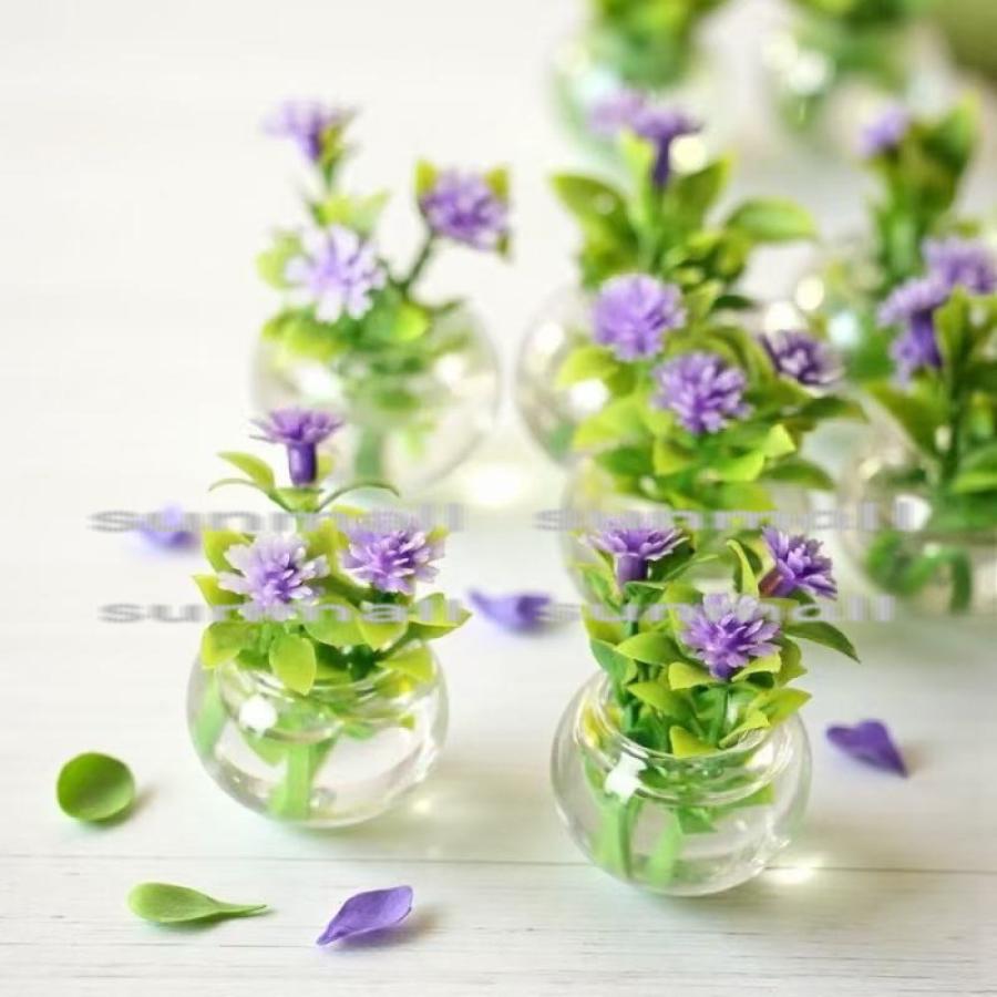 1点販売】【選べる2色】ミニチュア 花瓶入り 造花 ドールハウス