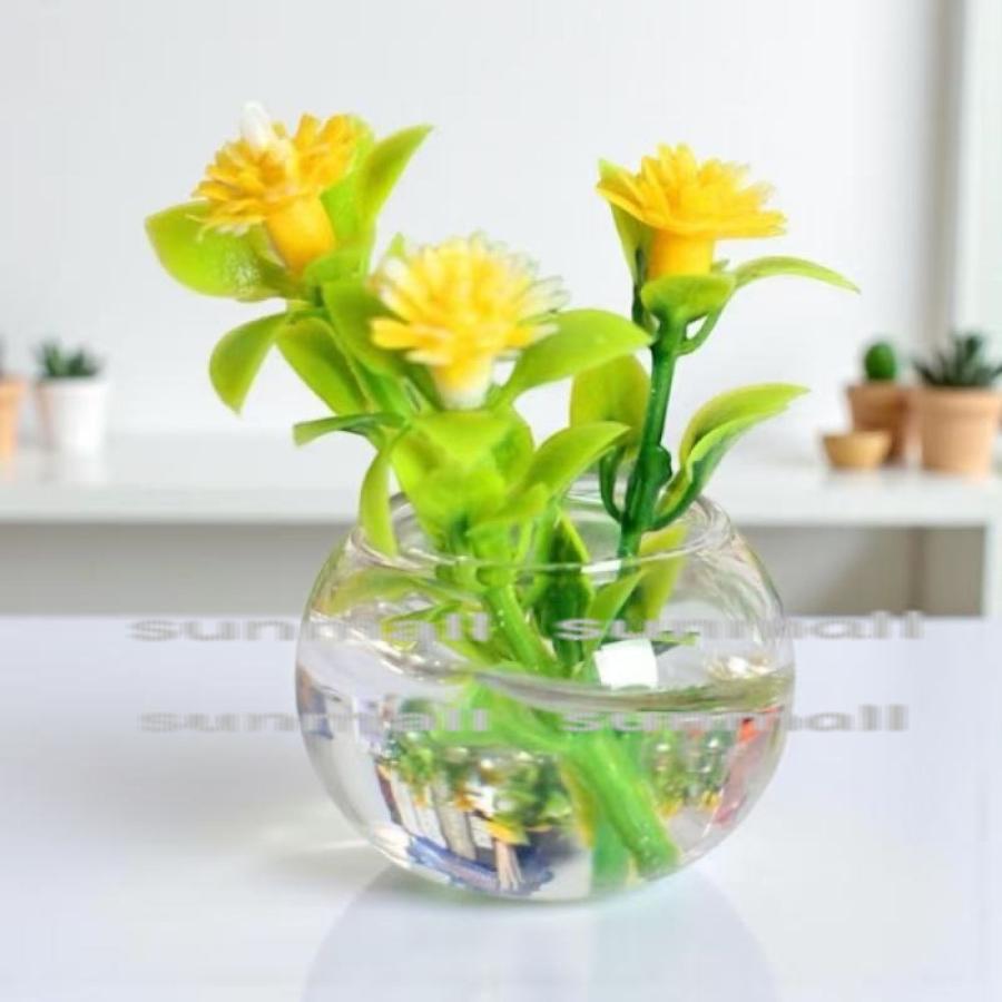1点販売】【選べる2色】ミニチュア 花瓶入り 造花 ドールハウス
