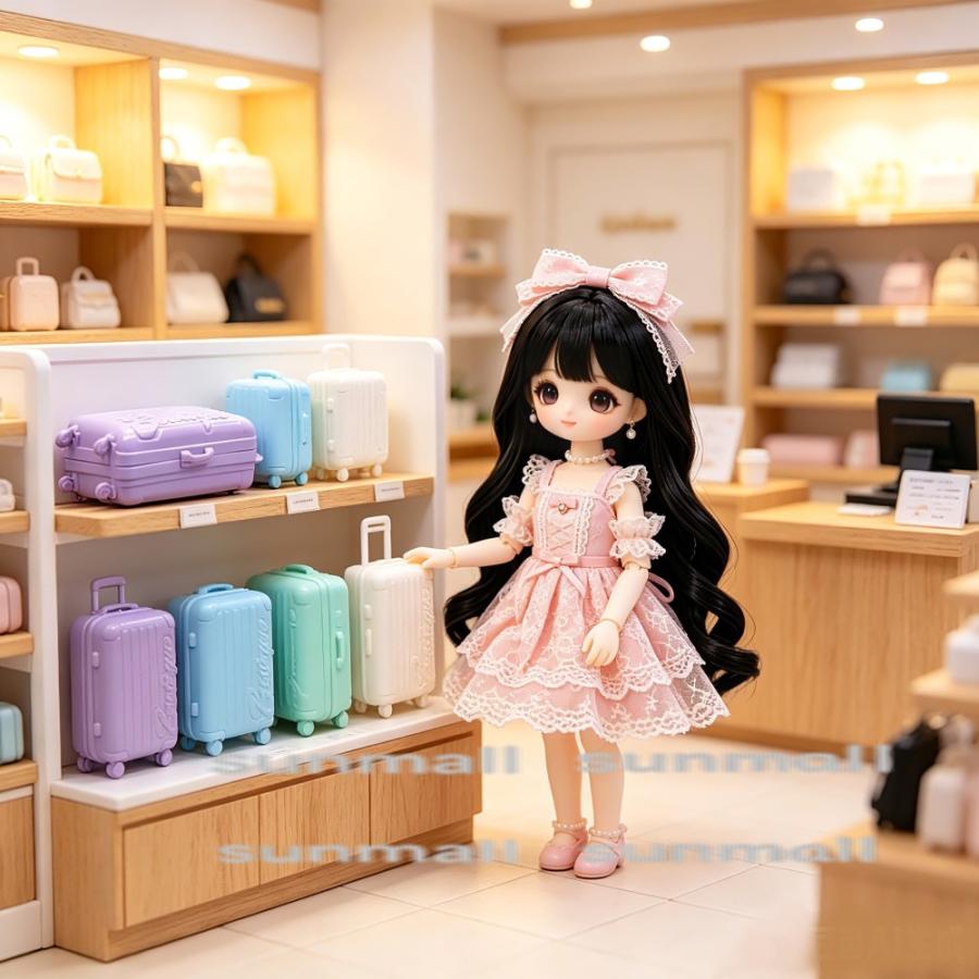 【1点のみ販売】【選べる4色】ミニチュア スーツケース キャリーケース ドール用 開閉式 小物収納 ミニキャリー ドールハウス ジオラマ 撮影小物 DIY レジン |  | 15