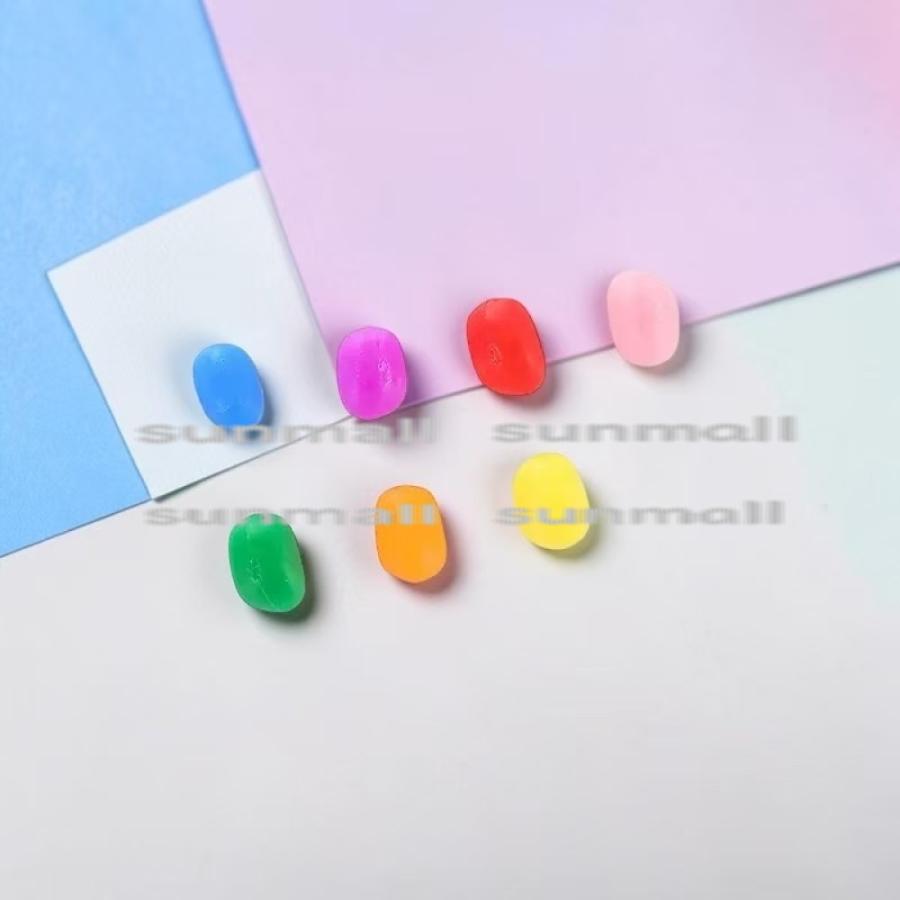 【5点セット販売】【ランダム発送】ミニチュア ゼリービーンズ カラフル 樹脂パーツ ドールハウス ミニチュアフード デコパーツ ハンドメイド 約7mm |  | 03