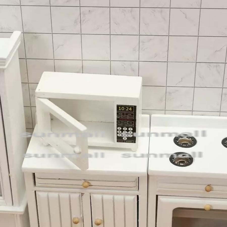 【1点販売】ミニチュア 電子レンジ 木製 ドア開閉可能 ドールハウス 家具 ミニチュア家電 約6.5cm DIY ジオラマ 撮影小物 ハンドメイド インテリア 模型 |  | 03