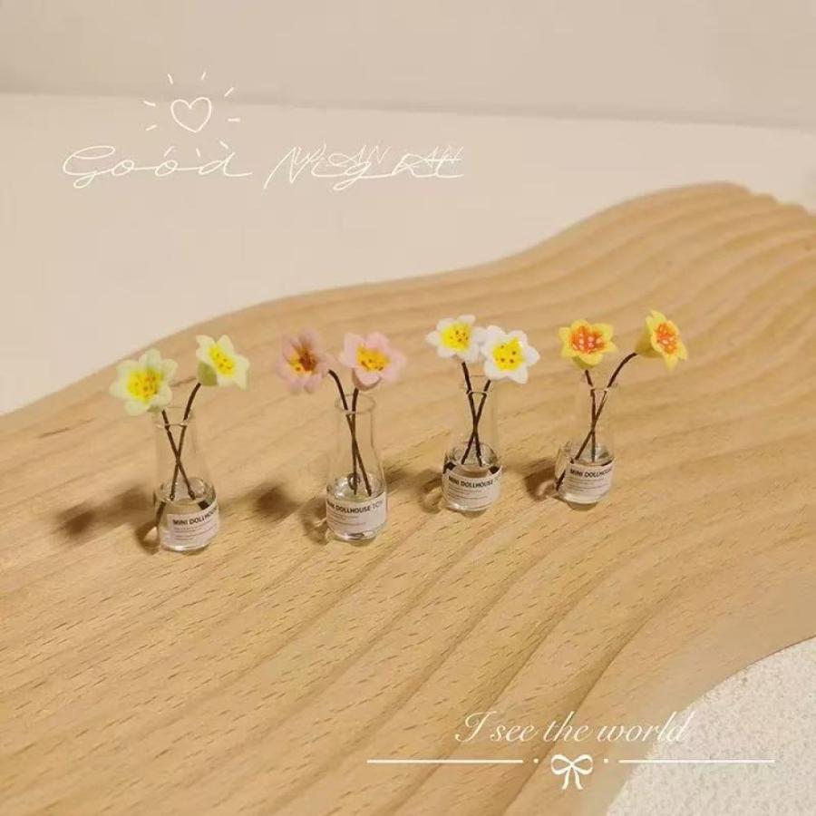 【1点のみ販売】【全7種類から選べる】ミニチュア 花瓶 造花 フラワー 7種類から選べる 1点販売 約47mm ドールハウス小物 ミニチュアインテリア ジオラマ |  | 11