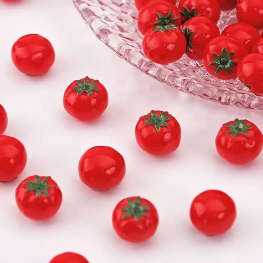 【1点販売】ミニチュア トマト 1点販売 約16mm ドールハウス ミニチュアフード 野菜 食品サンプル風 リアル 撮影小物 | 