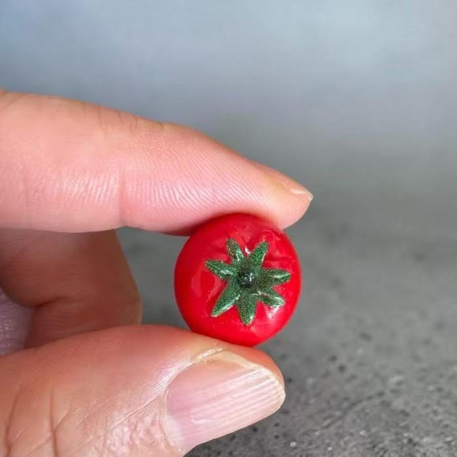 【1点販売】ミニチュア トマト 1点販売 約16mm ドールハウス ミニチュアフード 野菜 食品サンプル風 リアル 撮影小物 |  | 03